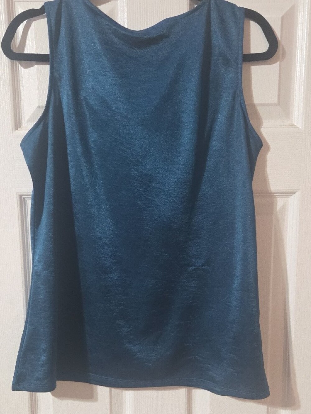 Coldwater Creek Teal Cowl Neck Sleeveless Top - Picture 4 of 4